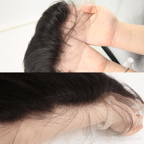 Tuneful 100% human hair lace wig  raw cuticle aligned hair from indian HD lace frontal wig for black women